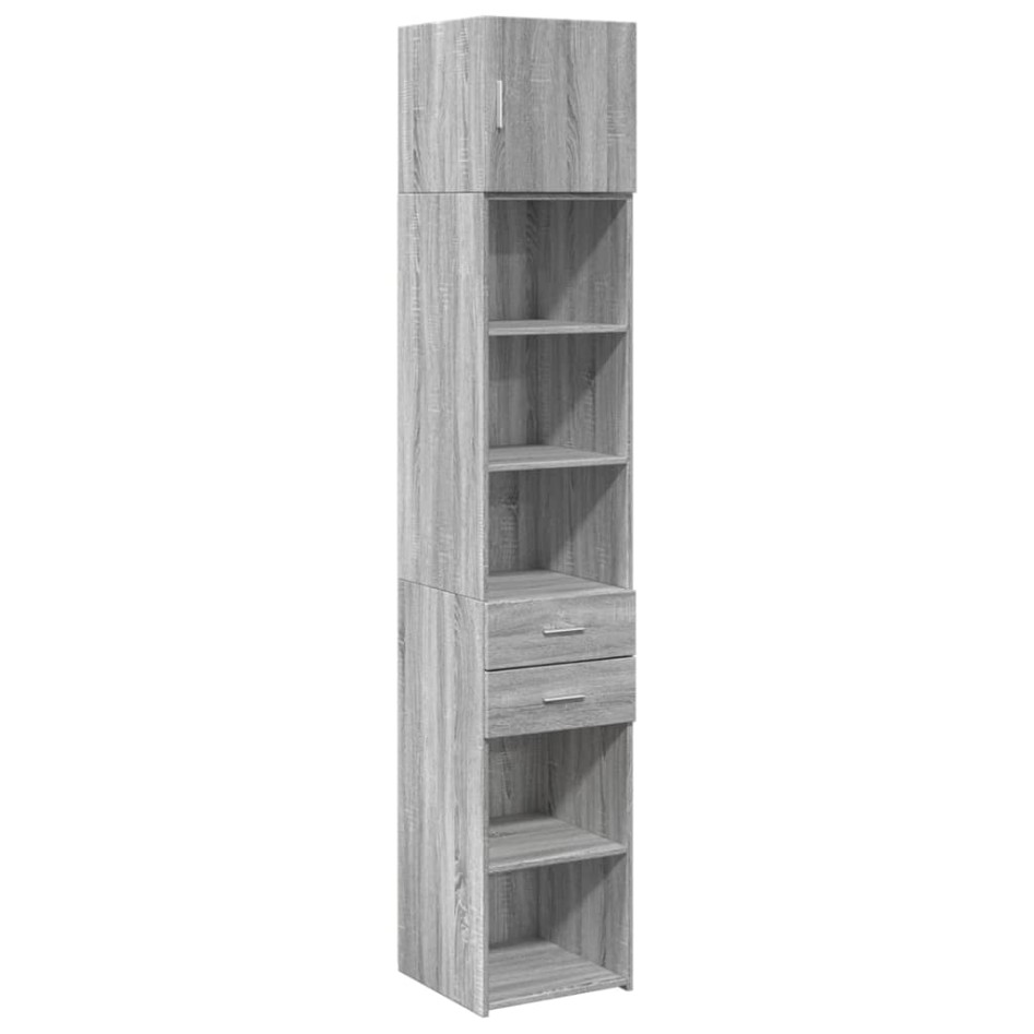 Armario estrecho madera ingeniería gris Sonoma 40x42,5x225
