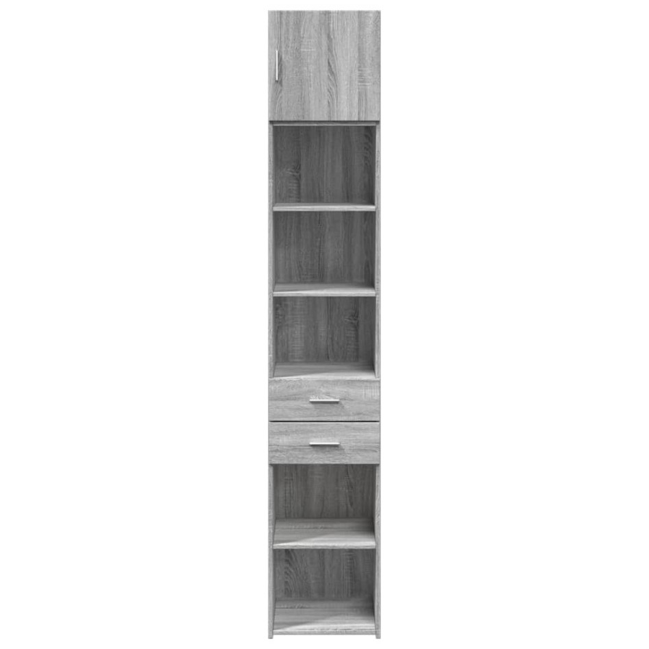 Armario estrecho madera ingeniería gris Sonoma 40x42,5x225