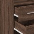 Armario estrecho madera ingeniería marrón roble 45x42,5x225