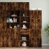 Armario estrecho madera ingeniería roble ahumado 45x42,5x225