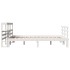 Estructura de cama con cabecero sin colchón blanco 140x200