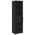 Armario estrecho madera de ingeniería negro 50x42,5x225