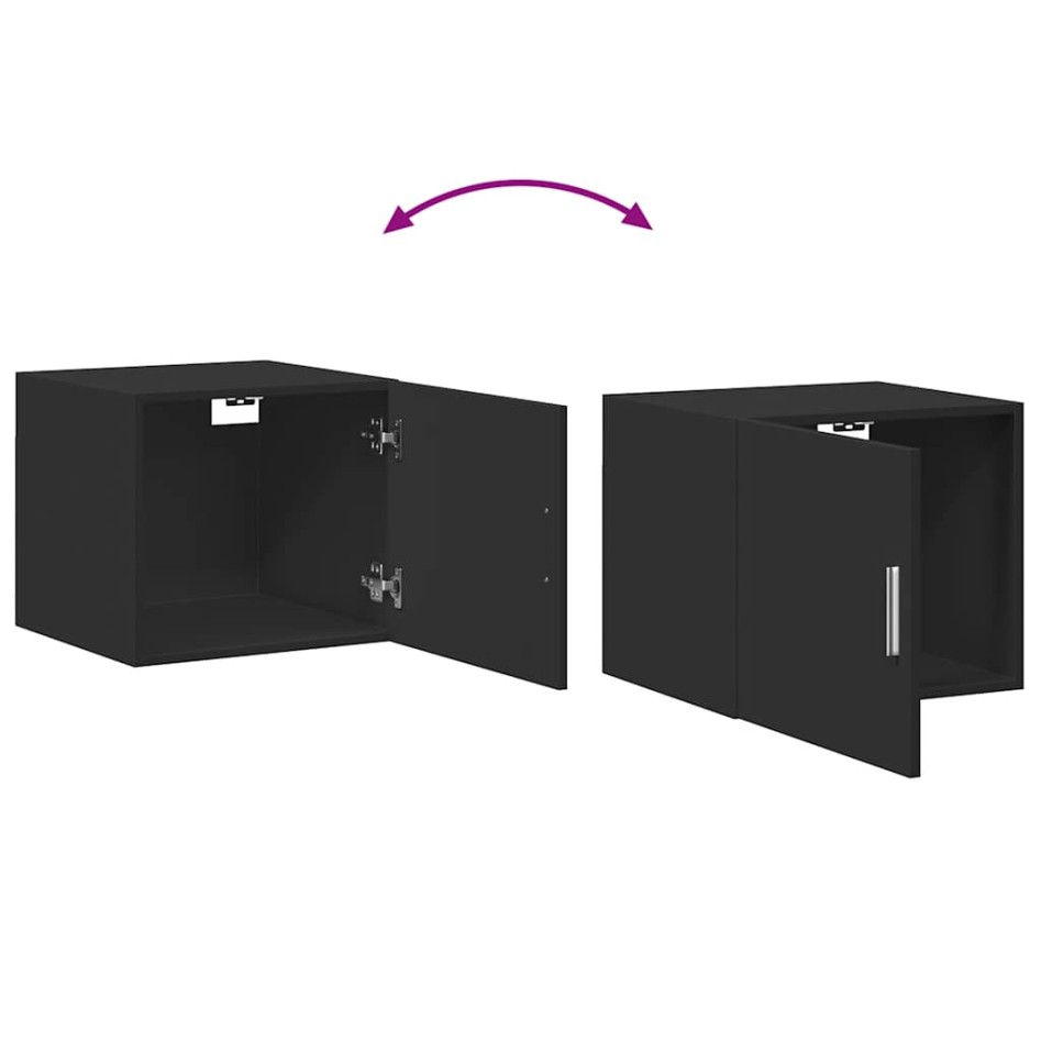 Armario estrecho madera de ingeniería negro 50x42,5x225