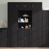 Armario de madera de ingeniería negro 70x42,5x225