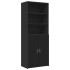 Armario de madera de ingeniería negro 70x42,5x225