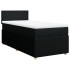 Cama box spring con colchón tela negro 80x200