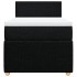 Cama box spring con colchón tela negro 80x200