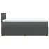 Cama box spring con colchón tela gris oscuro 80x200