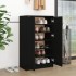 Mueble zapatero madera contrachapada negro 59x35x100