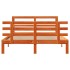 Estructura cama con cabecero madera pino marrón cera 160x200