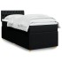 Cama box spring con colchón tela negro 80x200