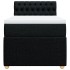 Cama box spring con colchón tela negro 80x200
