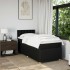 Cama box spring con colchón tela negro 80x200
