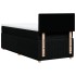 Cama box spring con colchón tela negro 80x200
