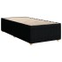 Cama box spring con colchón tela negro 80x200