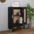 Aparador de madera de ingeniería negro 70x31x115