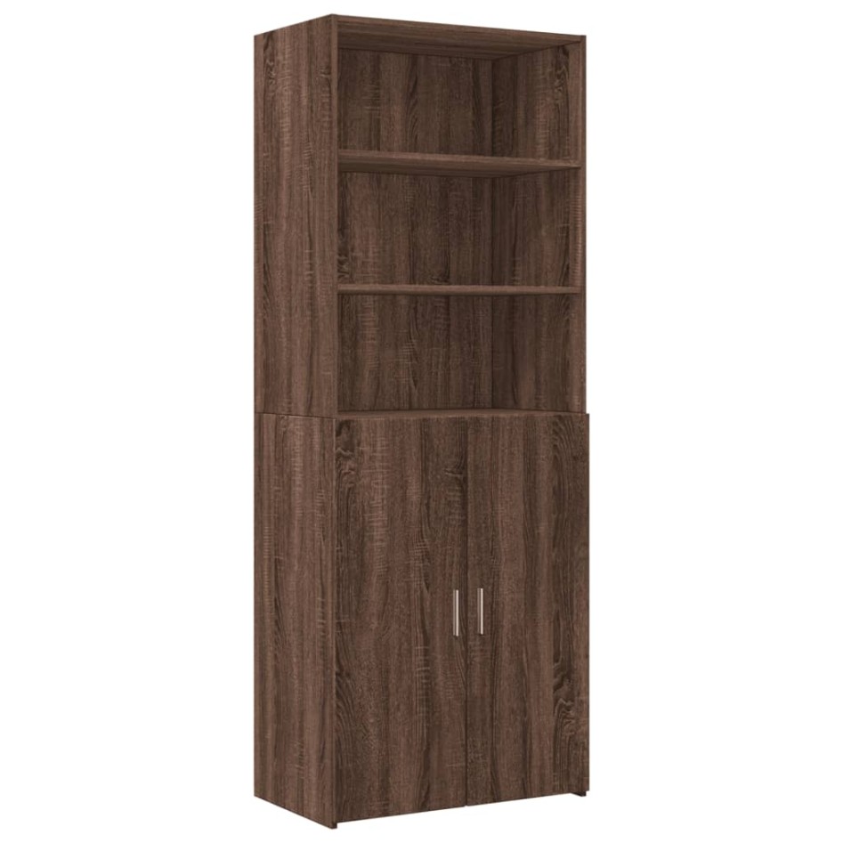Armario de madera ingeniería marrón roble 70x42,5x225