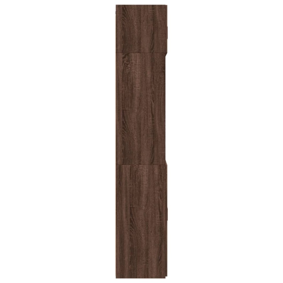 Armario de madera ingeniería marrón roble 70x42,5x225