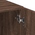 Armario de madera ingeniería marrón roble 70x42,5x225