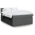 Cama box spring con colchón tela gris oscuro 140x190