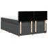 Cama box spring con colchón tela gris oscuro 140x190
