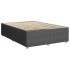 Cama box spring con colchón tela gris oscuro 140x190