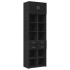 Armario de madera de ingeniería negro 70x42,5x225