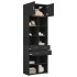 Armario de madera de ingeniería negro 70x42,5x225
