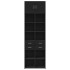Armario de madera de ingeniería negro 70x42,5x225