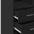 Armario de madera de ingeniería negro 70x42,5x225