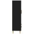 Aparador de madera de ingeniería negro 70x31x115