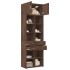 Armario de madera ingeniería marrón roble 70x42,5x225