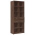 Armario de madera ingeniería marrón roble 70x42,5x225