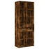 Armario de madera de ingeniería roble ahumado 70x42,5x225