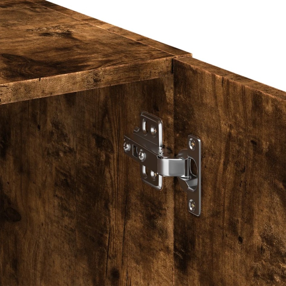 Armario de madera de ingeniería roble ahumado 70x42,5x225