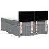 Cama box spring con colchón tela gris claro 140x200