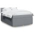 Cama box spring con colchón tela gris claro 140x200