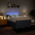 Cama box spring con colchón tela azul 140x200