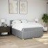 Cama box spring con colchón tela gris claro 140x200