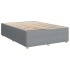Cama box spring con colchón tela gris claro 140x200