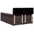 Cama box spring con colchón tela marrón oscuro 160x200