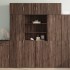 Armario de madera de ingeniería marrón roble 80x42,5x225