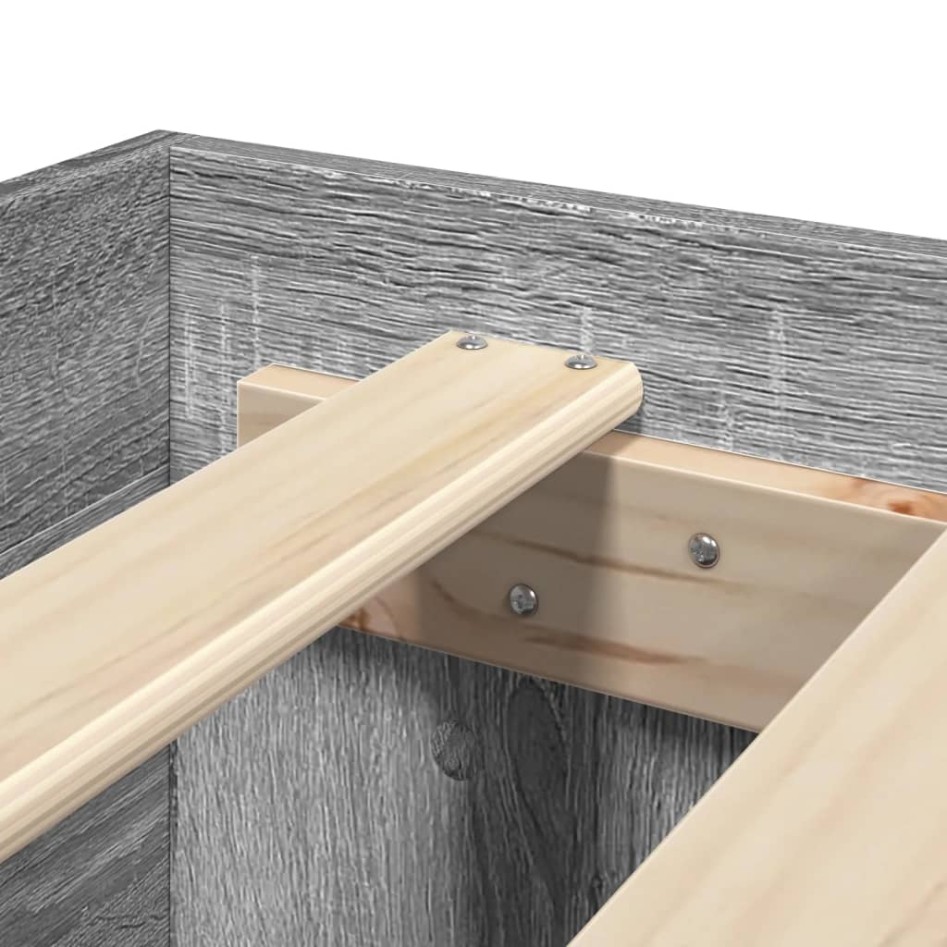 Estructura de cama sin colchón gris Sonoma 180x200