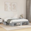 Estructura de cama sin colchón gris Sonoma 160x200 cm