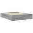 Estructura de cama sin colchón gris Sonoma 160x200