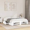 Estructura de cama sin colchón blanca 160x200 cm
