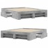Estructura de cama sin colchón gris hormigón 160x200