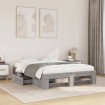 Estructura de cama madera de ingeniería gris Sonoma 140x200 cm