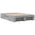 Estructura de cama madera de ingeniería gris hormigón