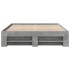 Estructura de cama madera de ingeniería gris hormigón
